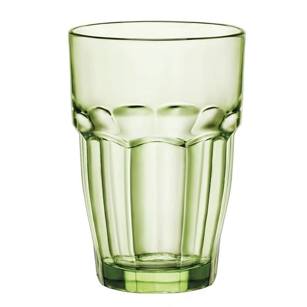 Bormioli Rocco - 2363000 - Rock Bar Lounge Mint Dryck Långt Glas 370ml, Grön, doppad, 6 Glas