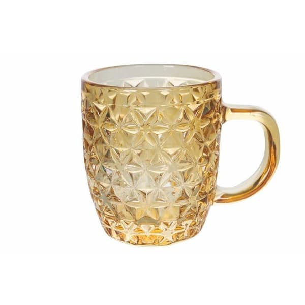 Villa d'Este hem tivoli - 5908984 - Paket med 6 kaffekoppar 90 ml i färgat glas, geometriska former
