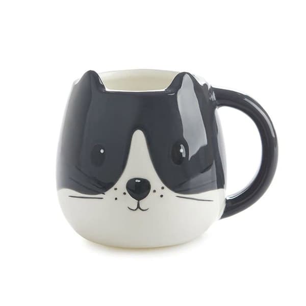 Balvi - 27559 - Kitty Mug White Color Cup i form av ett katthuvud Kapacitet 400 ML Diskmaskinssäker