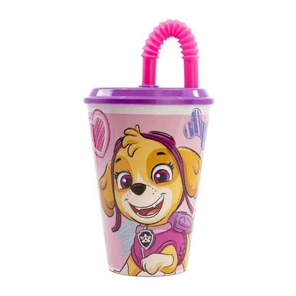 Stor - 74530 - ÅTERANVÄNDBAR BARNKUPP MED BPA-FRI PLASTSURGURGÖR 430 ML - PAW PATRULJJESKETCH ESSENCE