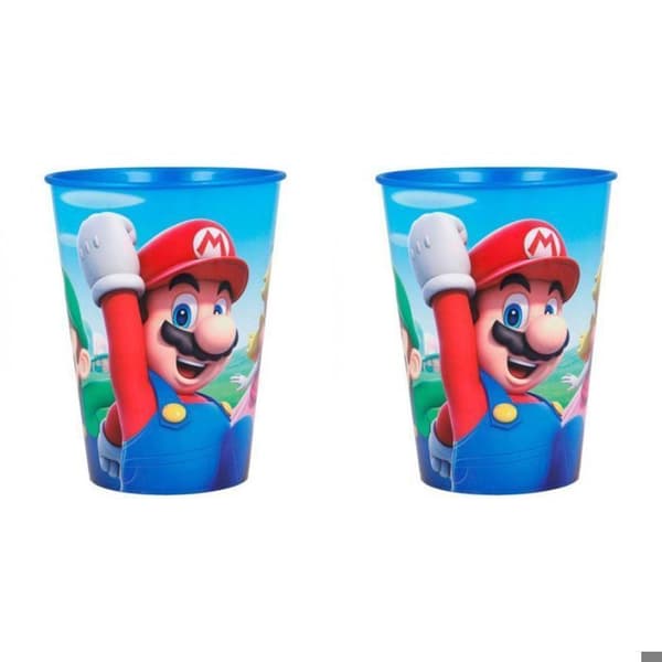 2 SUPER MARIO MELAMINGLAS / KUPPAR - MARIO BROS 260 ml