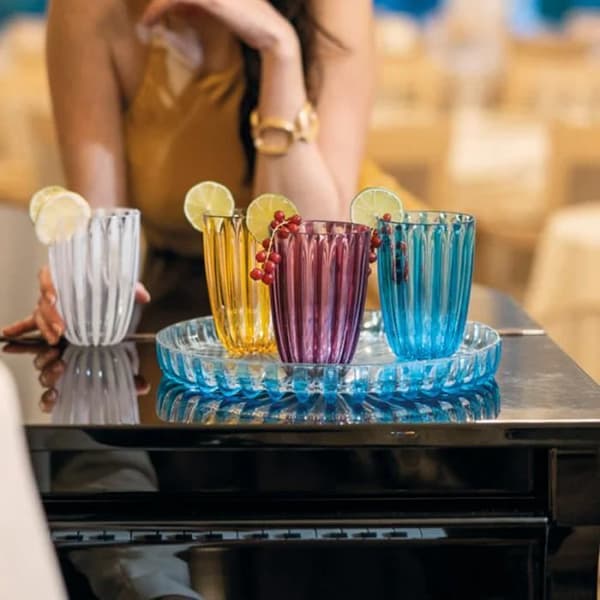 Gobelter - GUZZINI - Dolcevita - Organisk plast - Set om 6 - Stapelbara