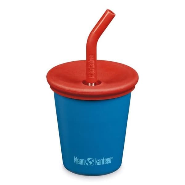 Gobelet i rostfritt stål 296 ml med sugrörslock Mykonos Blue - KLEAN KANTEEN 0,00