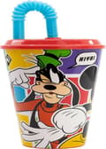 Miniatyrbild 4 av 5: Tataway Gobelet barn Disney Mickey Mouse röd och blå plast 430 ml med sugrör och flexibelt lock