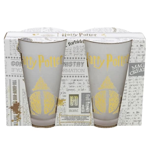 Harry Potter - Set med två glas i en dekorativ låda från kollektionen Golden Magic 490 ml