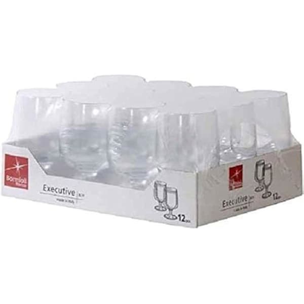 Vattenglas - BORMIOLI ROCCO - Executive - Set om 12 - 26 cl - Platt glas