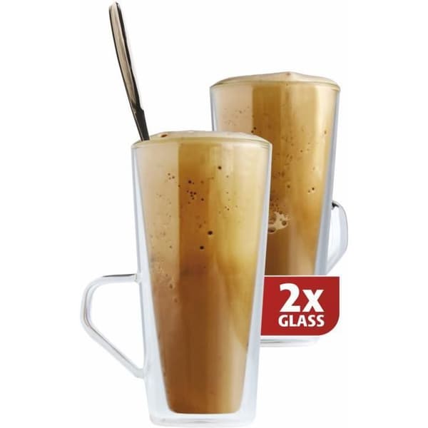 Maxxo dubbelväggigt flikglas 17 cm transparent 2 st