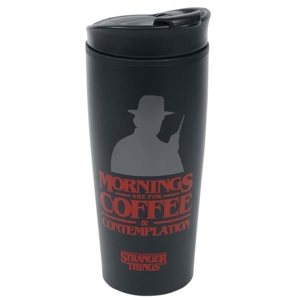 Tumbler - Stranger Things - Coffee and Contemplation - Svart - Metall - One size- USED