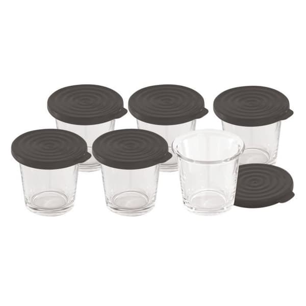MOULINEX Set med 6 glasburkar med silikonlock, XA606000