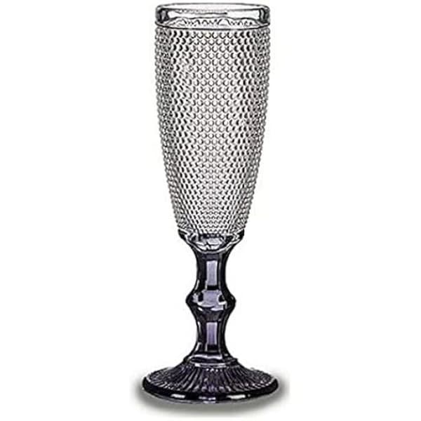Transparent antracit VIVALTO Champagneglas - 185 ML - Skaftglas - Flerfärgat