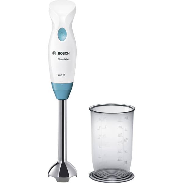 Bosch Haushalt MSM2410DW Stavmixer 400 W med Shaker Vit, Ljusblå