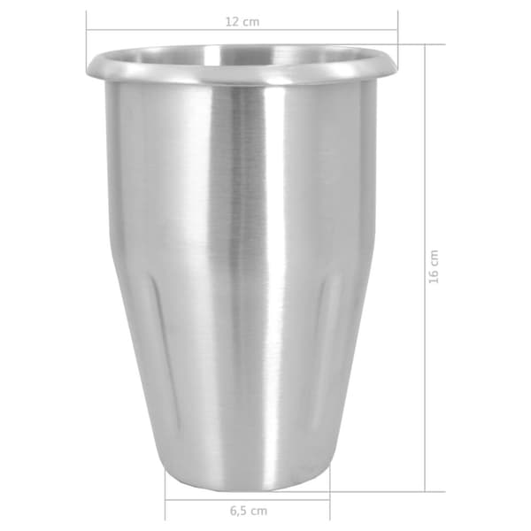 vidaXL Milkshake-mikser rustfritt stål 1 L