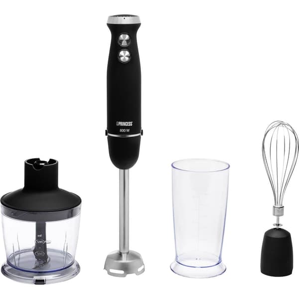 Princess 01.221220.01.001 Stavmixer 800 W steglös hastighetsjustering Svart, Silver