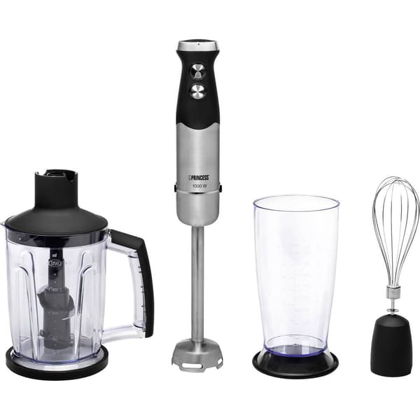 Princess 01.221221.01.001 Stavmixer 1000 W steglös hastighetsjustering Silver, Svart
