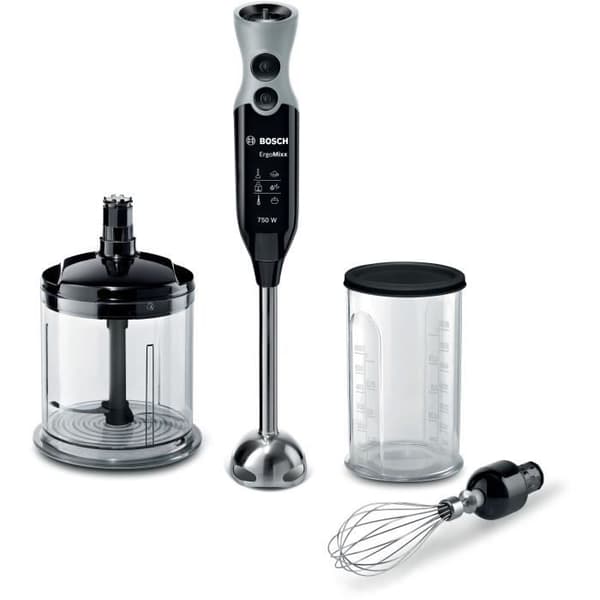 BOSCH ErgoMixx MSM67160 stavmixer  750 W effekt  minihackare och visp ingår - svart