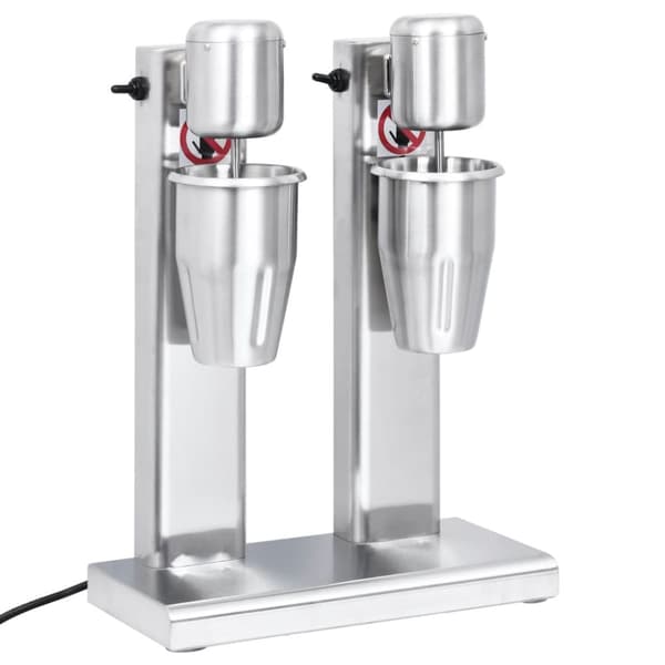 vidaXL milkshakemaskine med 2 kopper 2 l rustfrit stål