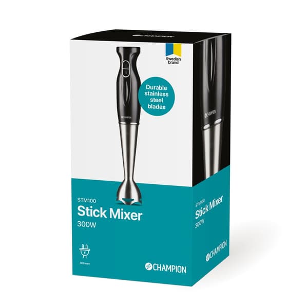 Stavmikser 300W STM100 Rustfri/Sort