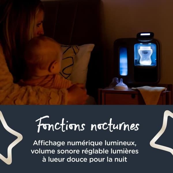 TOMMEE TIPPEE Flaskvärmare - Perfect Prep Day &amp; Night svart