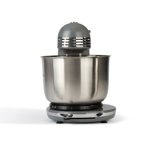 LIVOO DOP137G - Multifunktions konditorivarorobot - 3L skål i rostfritt stål - 6 hastigheter - Metallvisp och krok - Grå