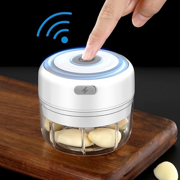 Elektrisk Mini Dicer Perfekt i køkkenet - 100 ml Hvid 2-Pack
