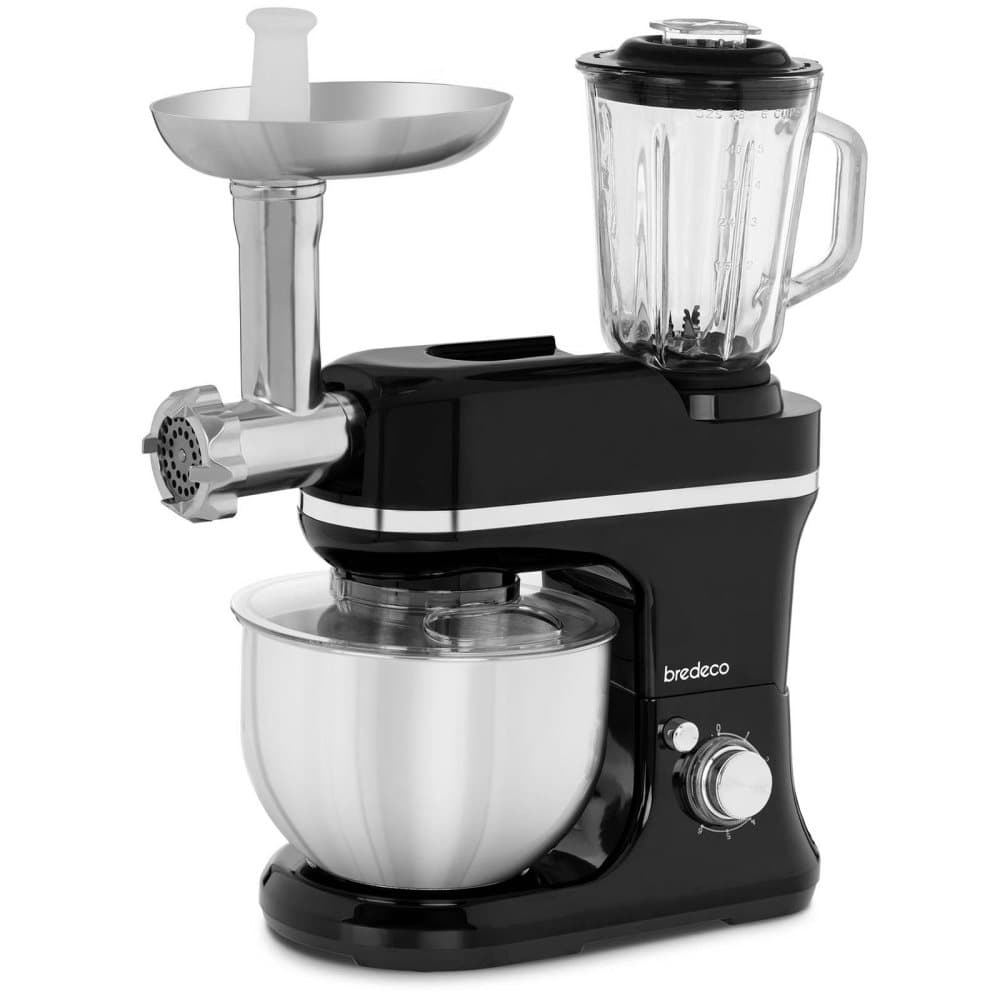 Bredeco Köksmaskin - Inkl. köttkvarn & blender - 1200 W - Metropolitan black