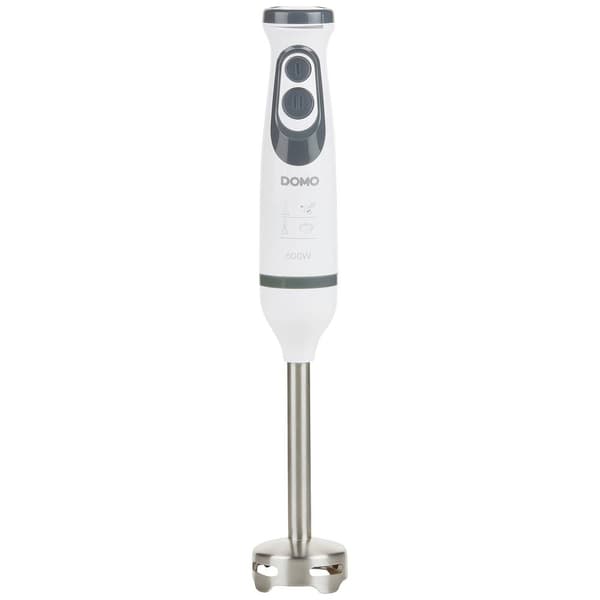 DOMO DO1089M Stavmixer 600 W med mätglas, Handmixer för soppor, Visp, med hackare Vit
