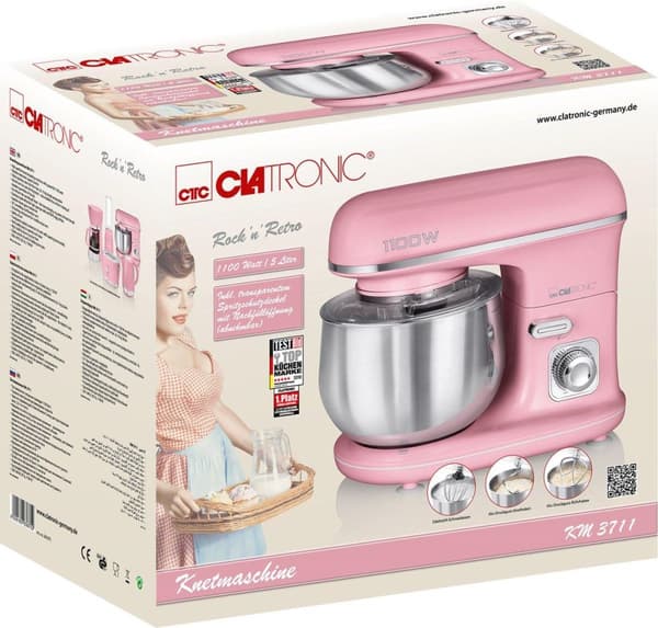 Clatronic KM 3711 foodprocessor 1100 W 5 L Pink