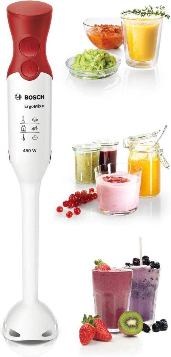 Bosch MSM64010 tehosekoitin Upposekoitin 450 W punainen, valkoinen