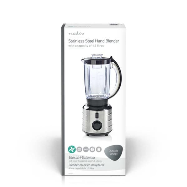 Nedis KABL210CAL stående mixer 500 W 1,5 L rostfritt stål