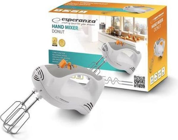 Esperanza EKM009 Handmixer Grå, Vit 250 W