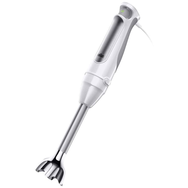 Braun MQ7020 WH Stavmixer 1000 W BPA-fri, steglös hastighetsjustering, med Shaker Vit, Silver