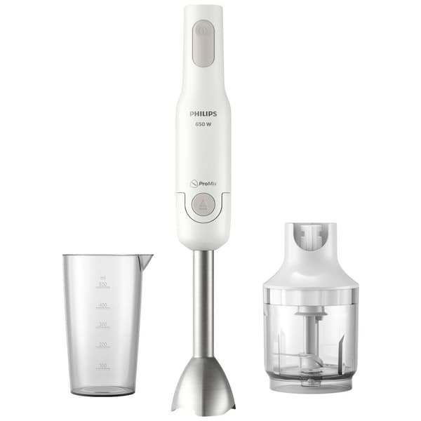 Philips Home HR2535/00 Stavmixer 650 W med Shaker, med hackare Grå, Vit