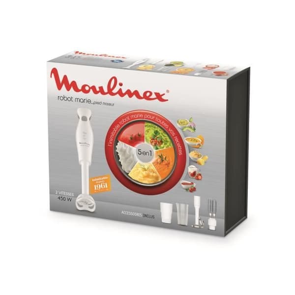 Moulinex ROBOT MARIE 450 W mixerfot + 4 DDG25110 BLENDERFOT TILLBEHÖR