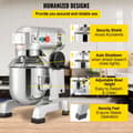 Miniatyrbild 9 av 10: 16,5L 600W kommersiell elektrisk matblandare med 3 vispar, 3 justerbara hastigheter, skyddande design, lätt att använda och rengöra