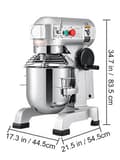 Miniatyrbild 10 av 10: 33L 1100W kommersiell elektrisk matblandare med 3 vispar, 3 justerbara hastigheter, skyddande design, lätt att använda och rengöra
