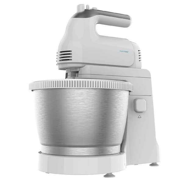 Cecotec Hainless-steel stand mixer with self-rotary bowl, 500 W, 5 speed levels. Turbo function and 3 stainless-steel accessories.