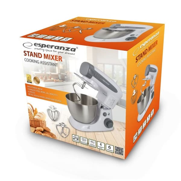 Foodprocessor Esperanza EKM024 Hvid Grå 800 W 4 L