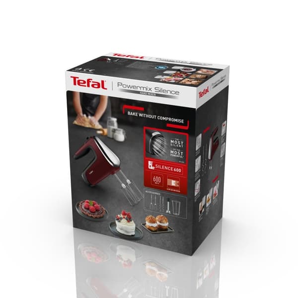 Tefal Powermix Silence HT652538 mixer Håndmixer 500 W Rød