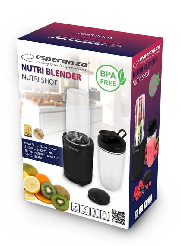 Esperanza EKM029 Nutri blender / Personal blender 6in1 700W Svart