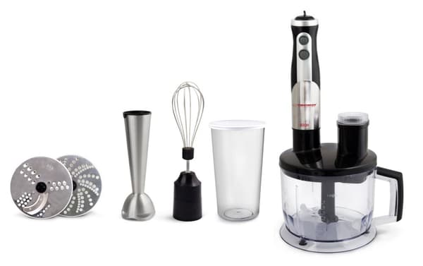 Esperanza EKM004 mixer 0,6 L Immersion mixer Svart, Silver, Transparent 800 W