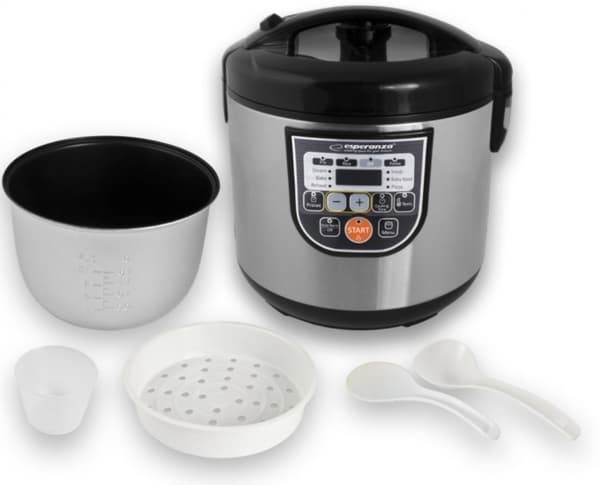Esperanza EKG011 multikomfur 5 L 860 W Sort, Rustfrit stål