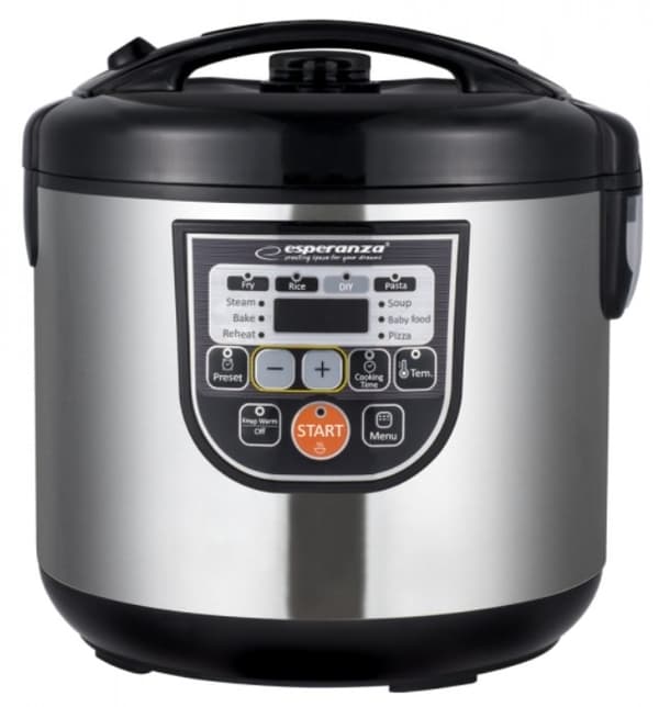 Esperanza EKG011 multikomfur 5 L 860 W Sort, Rustfrit stål