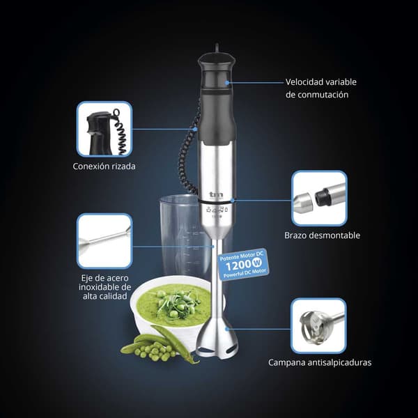Tm Electron Håndmixer Tmpba016 1200w Transparent One Size / EU Plug