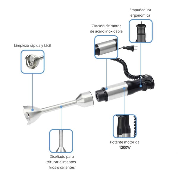 Tm Electron Räcka Blandare Tmpba017 1200w Durchsichtig One Size / EU Plug