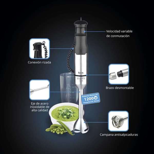 Tm Electron Räcka Blandare Tmpba017 1200w Durchsichtig One Size / EU Plug