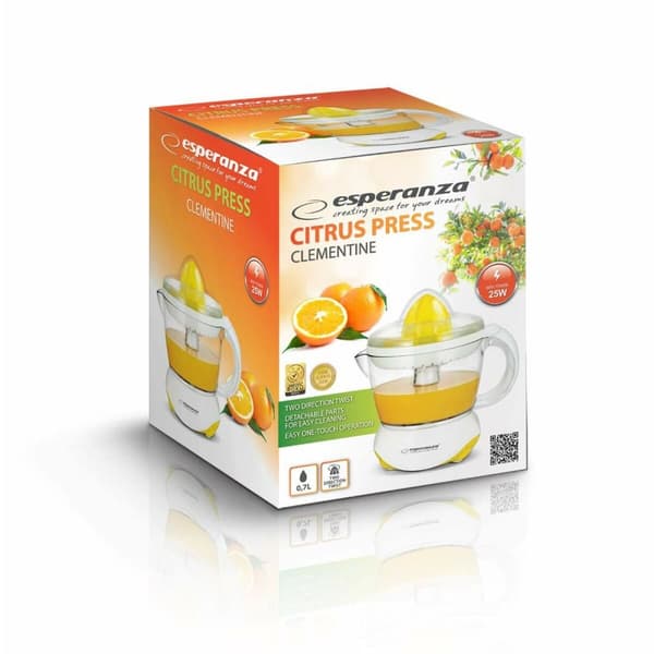 Sähkömehustin Esperanza EKJ001Y Keltainen Valkoinen 25 W 700 ml