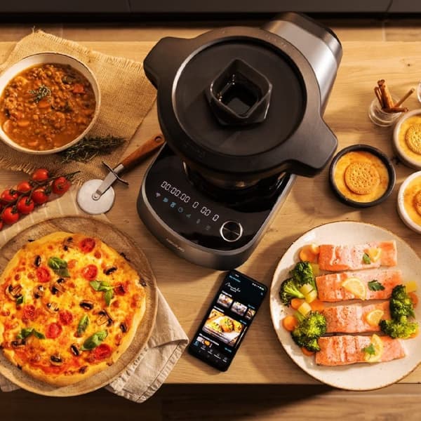 Cecotec WiFi food processor with 37 functions, APP for guided and manual cooking, self-cleaning system, OneClick accessories, built-in scale, stainle