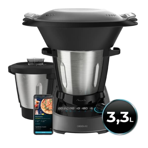 Cecotec Food processor with 37 functions. With scale and dishwasher-safe jar made of stainless steel.