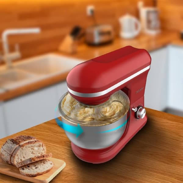 Cecotec 5-function stand mixer with elegant design and accessories for mixing and kneading. Includes ice cream making function.
