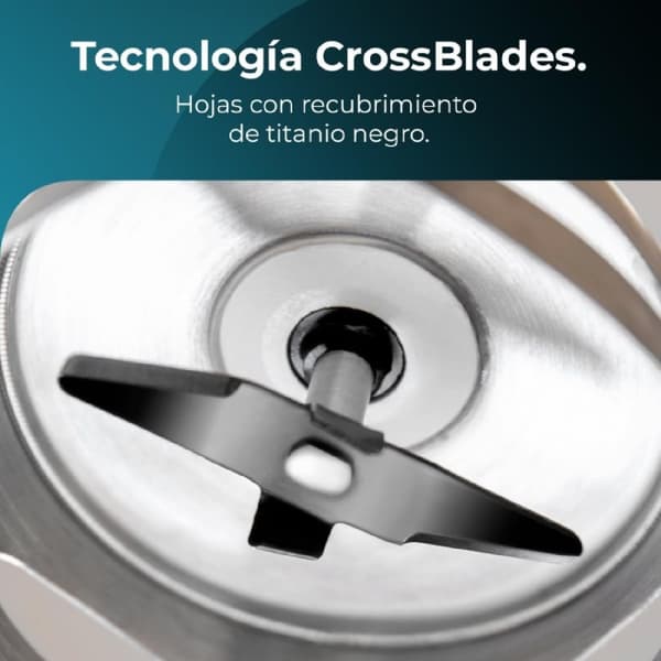 Cecotec 1100-W hand blender, CrossBlades technology with 4 blades coated with black titanium, XL arm, splashproof blade protection and speed knob wit